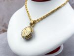 (LD4003N,KAB4004P) 14K Reversible Pendant & Square Byzantine Necklace*42Gms*Reg.$5000
