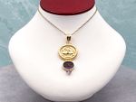 TAGLIAMONTE Designs (SH893P) 14K Venetian Cameo Pendant*Amethyst *Poseidon,Chimera* Reg.$1600
