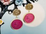 TAGLIAMONTE Designs (2306E) 925SS/YGP Venetian Cameo Earrings *Chimera*Reg.$280