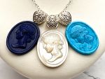 TAGLIAMONTE (1800,1801,1802) 925SS Gemstone Cameo Pendant*Ceres*Reg.$175