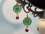 TAGLIAMONTE Designs (LD3544E) 925SS/YGP Venetian Cameo Earrings *Rose*Reg.$200
