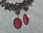 TAGLIAMONTE Designs (2056E) 925SS/Rhod. Venetian Intaglio Earrings *Diana*Reg.$200
