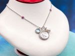 TAGLIAMONTE Designs (1905) 925SS/Rhod. Cameo Charm Necklace *Cupid,Moonface*Reg.$200