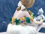 TAGLIAMONTE Designs (SH814-Teal) 925SS/YGP Venetian Cameo Bracelet *Sea Life Collection*Reg.$550