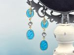 TAGLIAMONTE Designs (2237E) 925SS/YGP Double Drop Cameo Earrings*Ganymede*Reg.$280