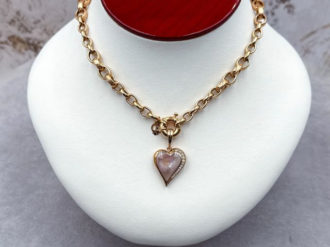 (LD4001N,KAB4002P) 14K Heart's Desire Kabana Pendant & Tagliamonte Necklace*BOLD*Reg.$6000
