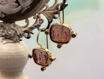 TAGLIAMONTE Designs (OR147-VL) 925SS/YGP Venetian Cameo Earrings *Reg.$220