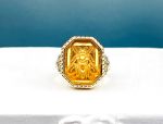 TAGLIAMONTE Designs (SH551-Amber) 925SS /YGP Ring *Busy Bee*Size 7*Reg.$265