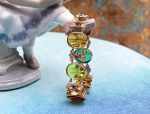 TAGLIAMONTE Designs~14K Venetian Intaglio Station Bracelet W/ Rubies*Reg.$3500