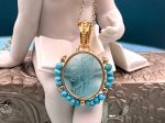 TAGLIAMONTE Designs (2307P) 925SS/YGP Venetian Cameo Pendant *Cupid*Reg.$225