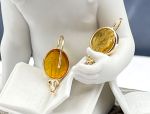 TAGLIAMONTE Designs (LD3538)14K Venetian Intaglio Earrings *Psyche,Amore*Reg.$650