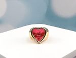 TAGLIAMONTE (1947)925SS/YGP Pink Cameo Ring*Size 5