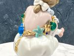 TAGLIAMONTE Designs (SH814-Multi) 925SS / YGP Venetian Cameo Bracelet *Sea Life Collection*Reg.$550