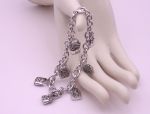925 Sterling Silver "Handbag" Charm Bracelet (930) Calling All Shoppers!