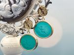TAGLIAMONTE Designs (2240E) 925SS/YGP Venetian Cameo Earrings *Cupid*Reg.$280