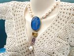 TAGLIAMONTE Designs (LD3529) 18K Venetian Intaglio Necklace w/ Pearls, Citrine, Amethyst*Reg.$2000