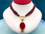 TAGLIAMONTE Designs (PN2941N) 925SS/YGP Venetian Cameo Statement Necklace*Psyche,Amore*Reg.$600