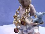 TAGLIAMONTE Designs (1936) 925SS/YGP Venetian Cameo Charm Bracelet*Reg.$325