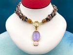 TAGLIAMONTE Designs (PN2939N) 925SS/YGP Venetian Cameo Statement Necklace*Venus*Reg.$600