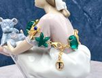 TAGLIAMONTE Designs (SH814-Teal) 925SS/YGP Venetian Cameo Bracelet *Sea Life Collection*Reg.$550