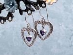 SAMUEL B *BJC* (63311EA) 925SS Amethyst Heart Earrings *Reg.$185*