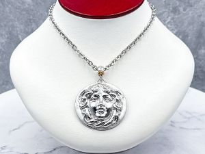 TAGLIAMONTE Designs (PN2672N) 925SS/Rhod. Cameo Necklace*Rondanini Medusa*Reg.$525