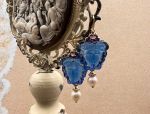 TAGLIAMONTE Designs (1635) 925SS/YGP Venetian Cameo Earrings *Medusa*Reg.$280