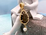 TAGLIAMONTE Designs (TAG1187DB) 925SS/YGP Venetian Cameo Pendant*Cupid*Reg.$200