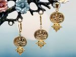 TAGLIAMONTE Designs (2241E,2286P) 925SS/YGP Cameo Earrings & Pendant Set*Reg.$210
