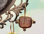 TAGLIAMONTE Designs (OR147-VL) 925SS/YGP Venetian Cameo Earrings *Reg.$220
