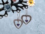 SAMUEL B *BJC* (63311EA) 925SS Amethyst Heart Earrings *Reg.$185*