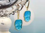 TAGLIAMONTE Designs (2225E) 925SS/YGP Venetian Cameo Earrings *Flora*Reg.$250