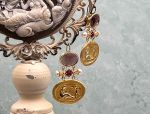 TAGLIAMONTE Designs (SH151-Amy) 18K Venetian Cameo Earrings w/ Pearls*Venus,Cupid*Reg.$2500