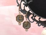 TAGLIAMONTE Designs (1873) 925SS/YGP Lava Stone Cameo Earrings *Incan Emperor*Reg.$200