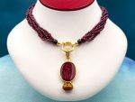 TAGLIAMONTE Designs (PN2941N) 925SS/YGP Venetian Cameo Statement Necklace*Psyche,Amore*Reg.$600