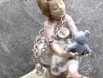 TAGLIAMONTE Designs (1891) 925SS/Rhod Cameo Charm Bracelet*Flora,Medusa,Cupid* Reg.$350