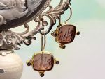 TAGLIAMONTE Designs (OR147-VL) 925SS/YGP Venetian Cameo Earrings *Reg.$220