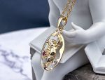 TAGLIAMONTE's Designs (LD3525) 14K Gold Cameo Enhancer Pendant *Cupid*Reg.$1000