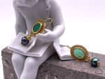 TAGLIAMONTE DESIGNS (LDM4865)14K YG Venetian Cameo + Pearl Earrings *Psyche + Amore*