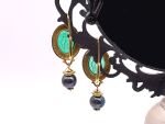TAGLIAMONTE DESIGNS (LDM4865)14K YG Venetian Cameo + Pearl Earrings *Psyche + Amore*