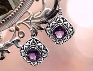 SAMUEL B *BJC* (57403E.A) 925SS Amethyst Earrings *Reg.$165*