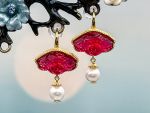 TAGLIAMONTE Designs (2251E) 925SS/YGP Venetian Cameo Earrings *Bacchus*Reg.$240
