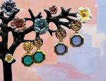 TAGLIAMONTE Designs (1863,1864) 925SS/YGP Venetian Cameo Earrings *Gryphon*Reg.$230