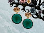 TAGLIAMONTE Designs (1866,1867) 925SS/YGP Venetian Cameo Earrings *Medusa*Reg.$360