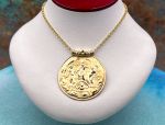 TAGLIAMONTE Designs (1906) 925SS /YGP Cameo Statement Necklace *Zeus, Mars, Mercury* Reg.$500