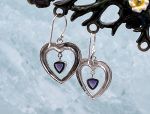 SAMUEL B *BJC* (63311EA) 925SS Amethyst Heart Earrings *Reg.$185*