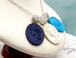 TAGLIAMONTE (1800,1801,1802) 925SS Gemstone Cameo Pendant*Ceres*Reg.$175