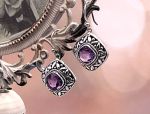 SAMUEL B *BJC* (57403E.A) 925SS Amethyst Earrings *Reg.$165*