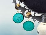 TAGLIAMONTE Designs (2240E) 925SS/YGP Venetian Cameo Earrings *Cupid*Reg.$280