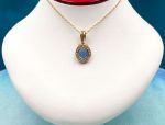 TAGLIAMONTE Designs (2169P) 925SS/YGP Venetian Intaglio Pendant*Diamonds*Reg.$250